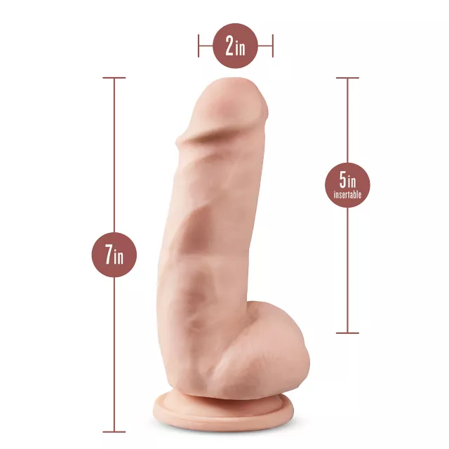Dr. Skin Girthy Posable Dildo with Balls Vanilla at Spencer's