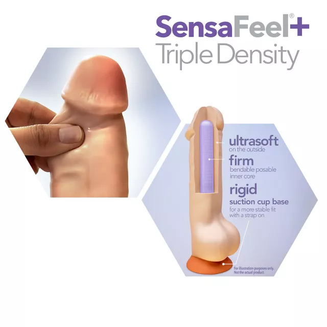 Dr. Skin Girthy Posable Dildo with Balls Vanilla at Spencer's