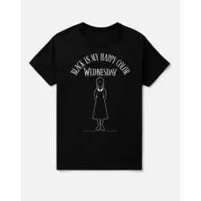 Black Is My Happy Color T Shirt - Wednesday at Spencer's