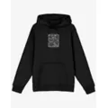 Black Galeried Art Flower Hoodie at Spencer's