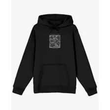 Black Galeried Art Flower Hoodie at Spencer's