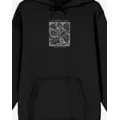 Black Galeried Art Flower Hoodie at Spencer's