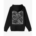 Black Galeried Art Flower Hoodie at Spencer's