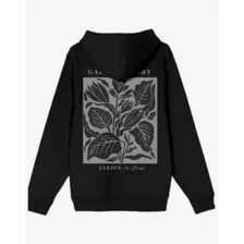 Black Galeried Art Flower Hoodie at Spencer's