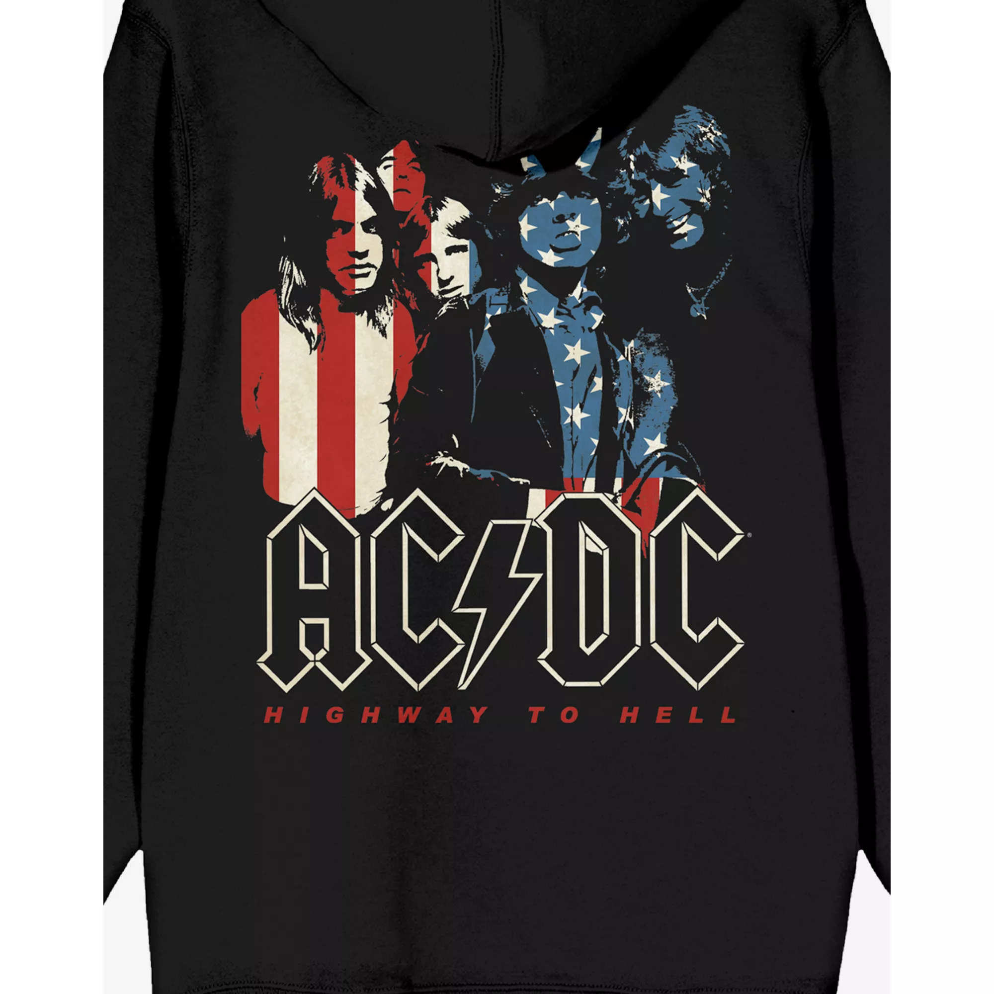 ACDC American Flag Zip Hoodie at Spencer's