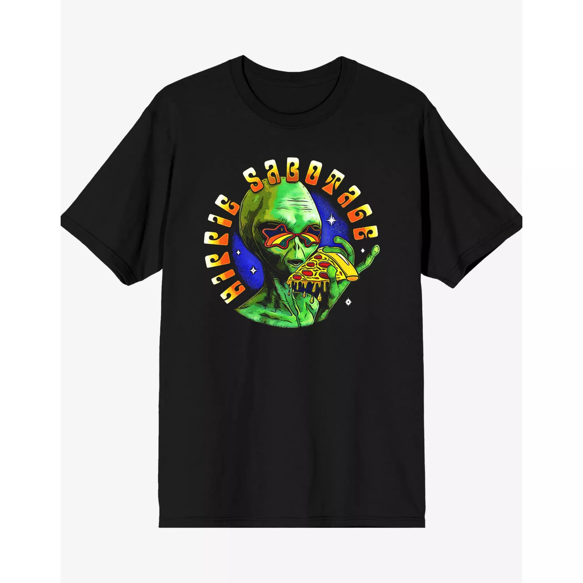 Hippie Sabotage Alien Pizza T Shirt at Spencer's