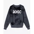 ACDC Gray Tie Dye Sweatshirt at Spencer's
