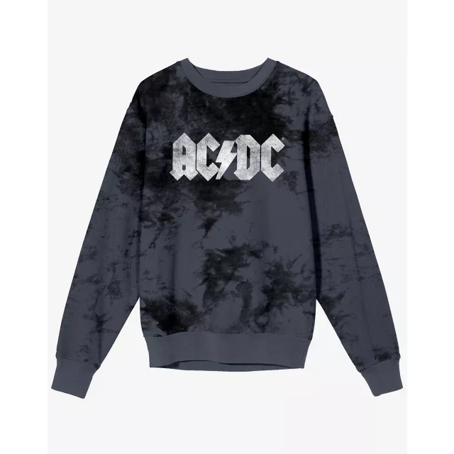 ACDC Gray Tie Dye Sweatshirt at Spencer's