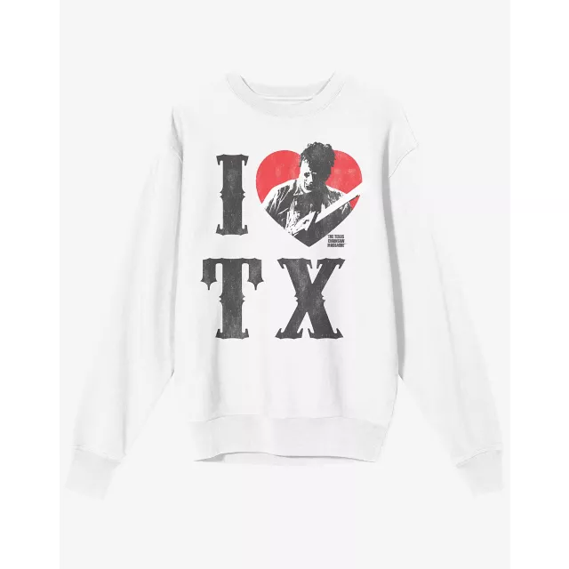 I Heart TX Sweatshirt - The Texas Chainsaw Massacre at Spencer's