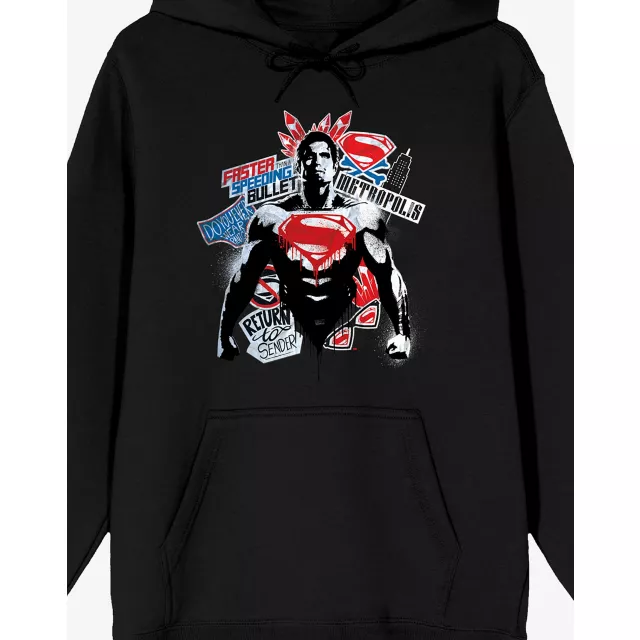 Superman Collage Hoodie at Spencer's
