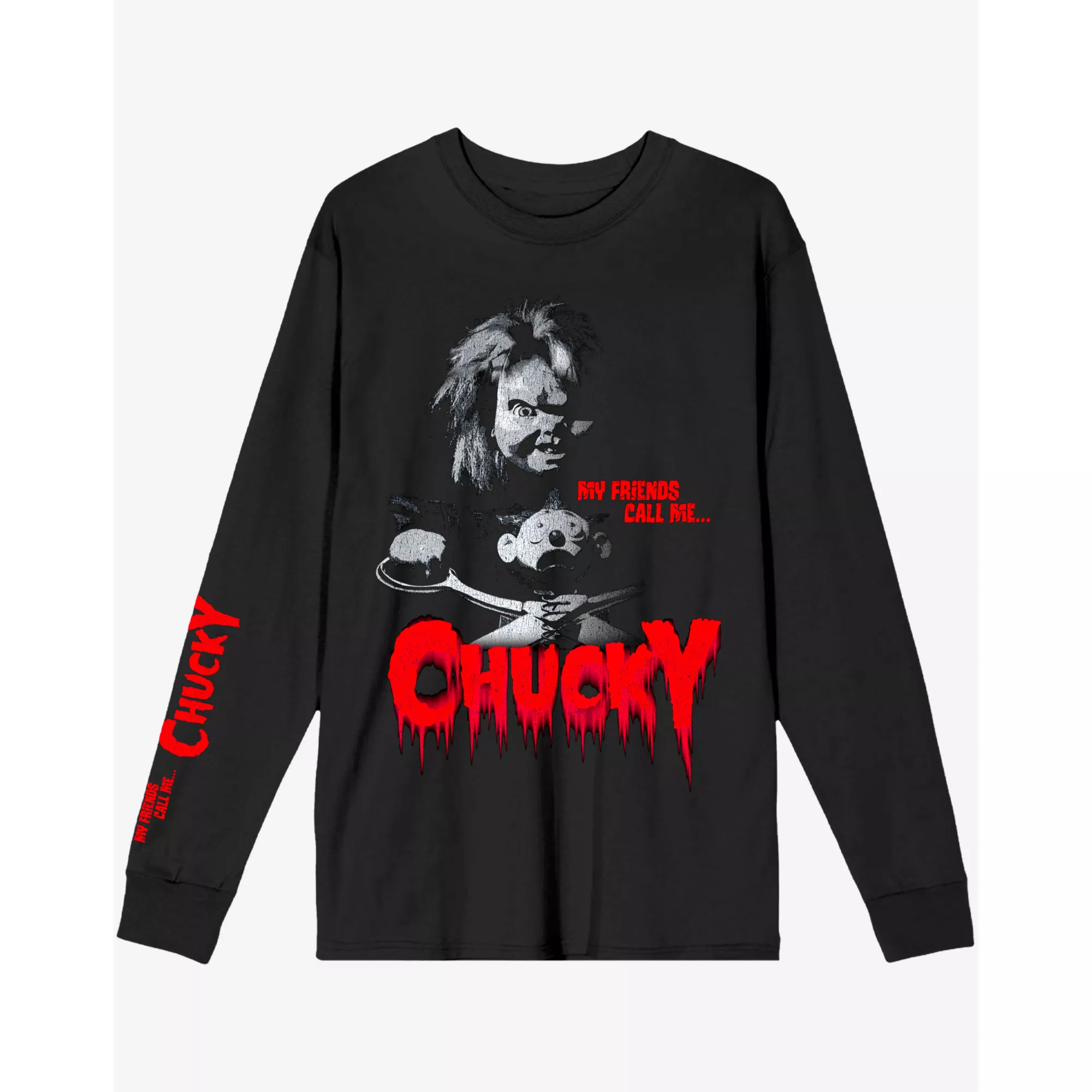 My Friends Call Me Chucky Long Sleeve T Shirt at Spencer's