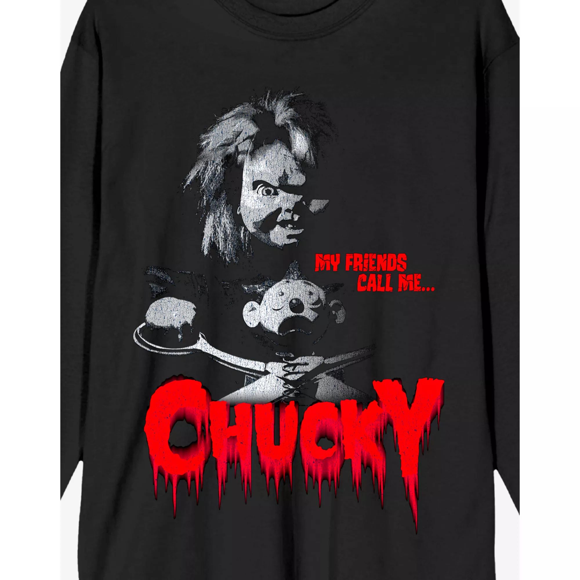 My Friends Call Me Chucky Long Sleeve T Shirt at Spencer's