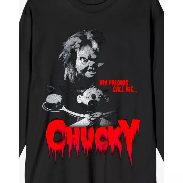 My Friends Call Me Chucky Long Sleeve T Shirt at Spencer's