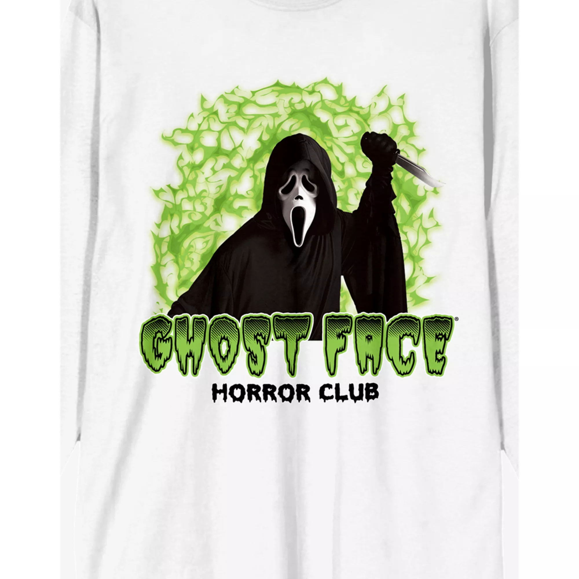 Ghost Face Horror Club Long Sleeve T Shirt at Spencer's