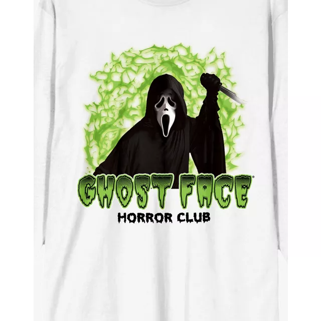 Ghost Face Horror Club Long Sleeve T Shirt at Spencer's