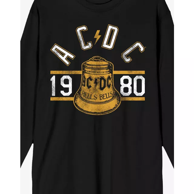 ACDC Hells Bells Varsity Long Sleeve T Shirt at Spencer's