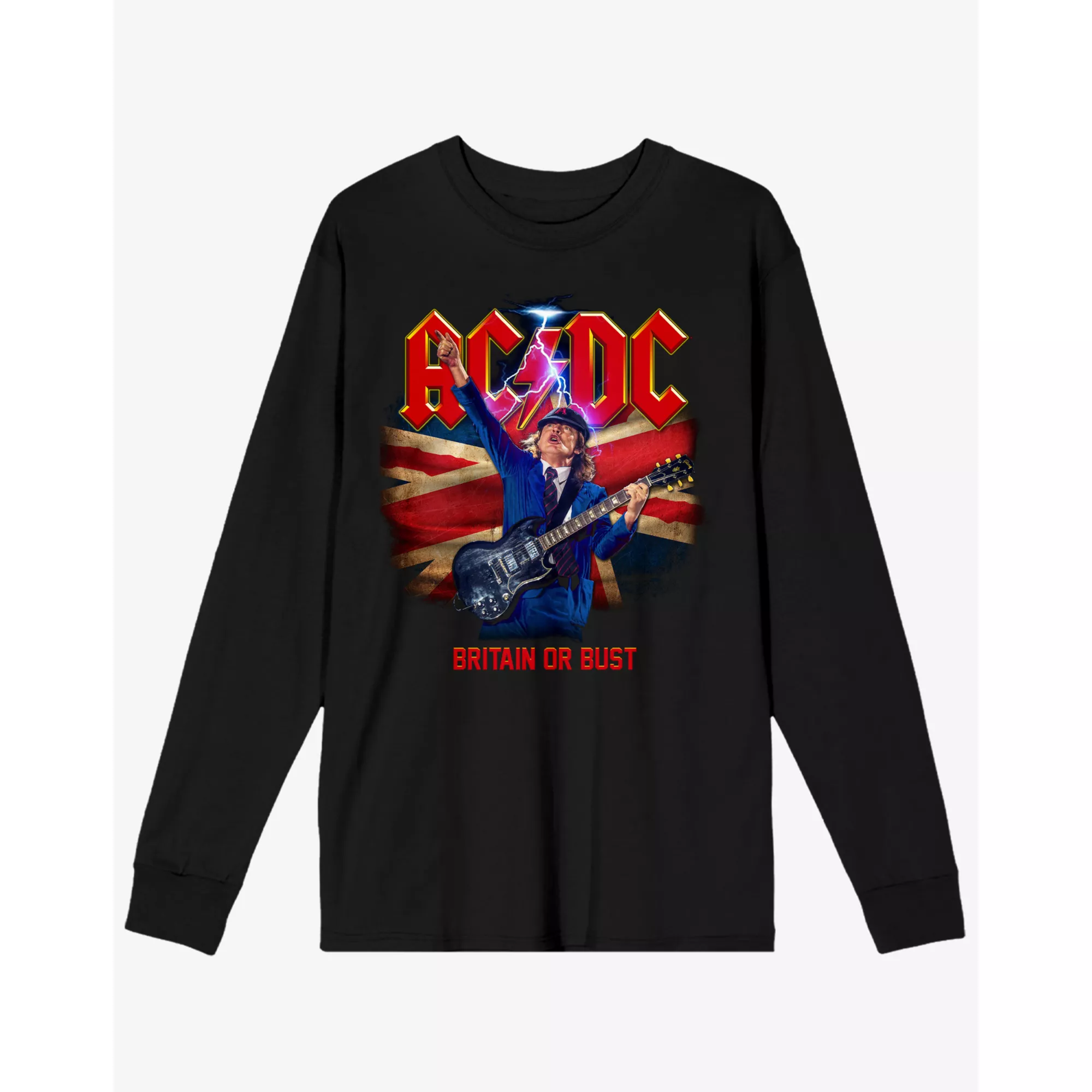 ACDC Britain or Bust Long Sleeve T Shirt at Spencer's