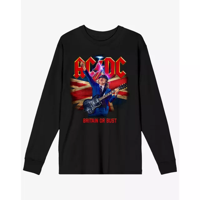ACDC Britain or Bust Long Sleeve T Shirt at Spencer's