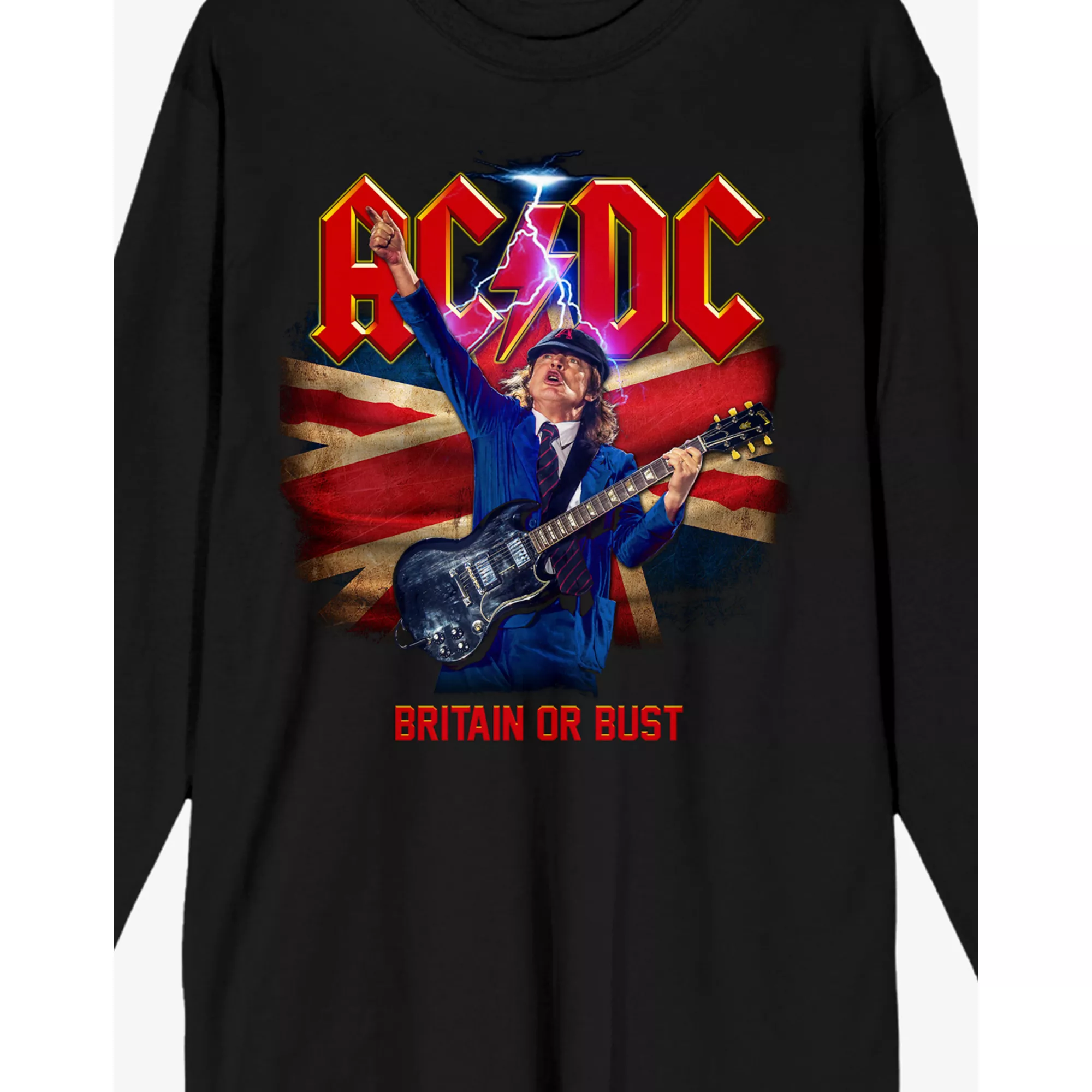 ACDC Britain or Bust Long Sleeve T Shirt at Spencer's