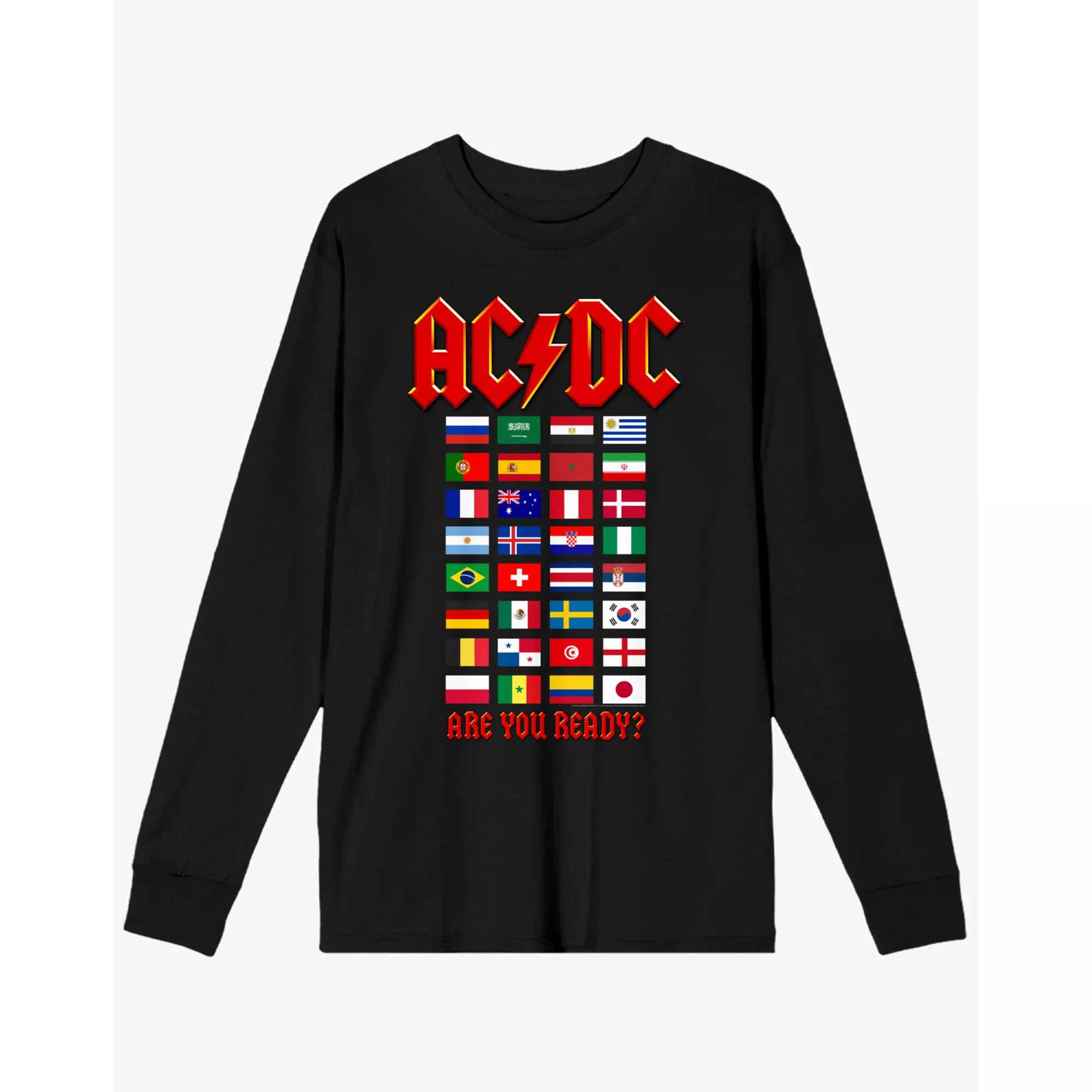 ACDC World Tour Long Sleeve T Shirt at Spencer's