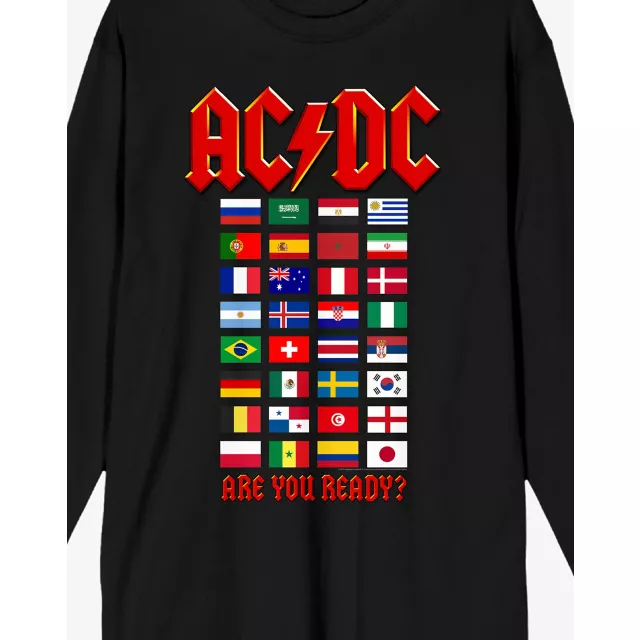 ACDC World Tour Long Sleeve T Shirt at Spencer's