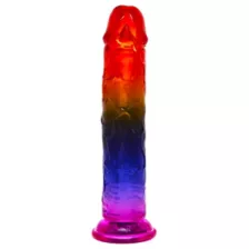 Crystal Jellies Rainbow Suction Cup Dildo - 7 Inch at Spencer's