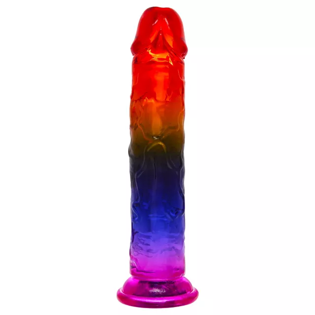 Crystal Jellies Rainbow Suction Cup Dildo - 7 Inch at Spencer's