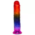 Crystal Jellies Rainbow Suction Cup Dildo - 7 Inch at Spencer's