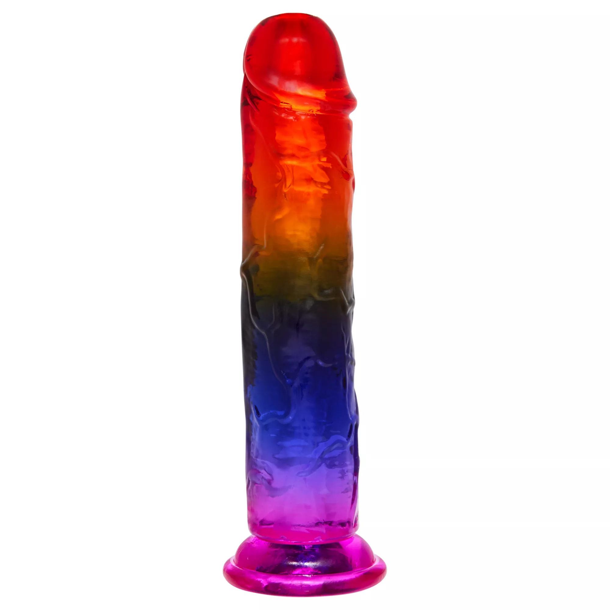 Crystal Jellies Rainbow Suction Cup Dildo - 7 Inch at Spencer's