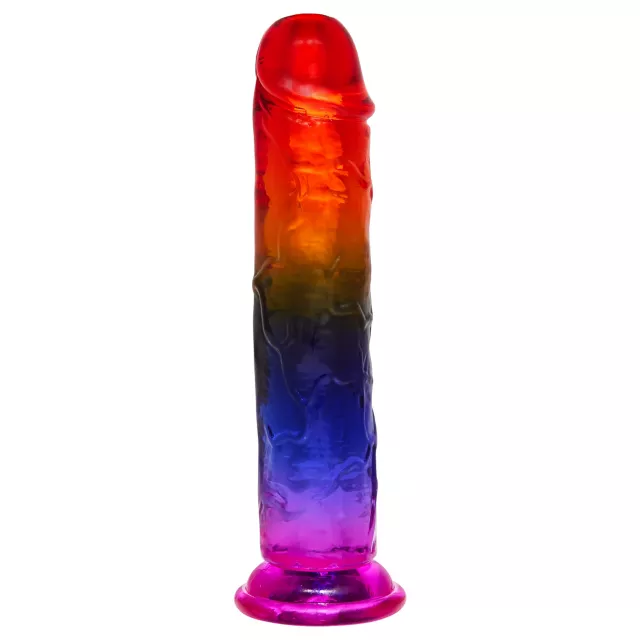 Crystal Jellies Rainbow Suction Cup Dildo - 7 Inch at Spencer's