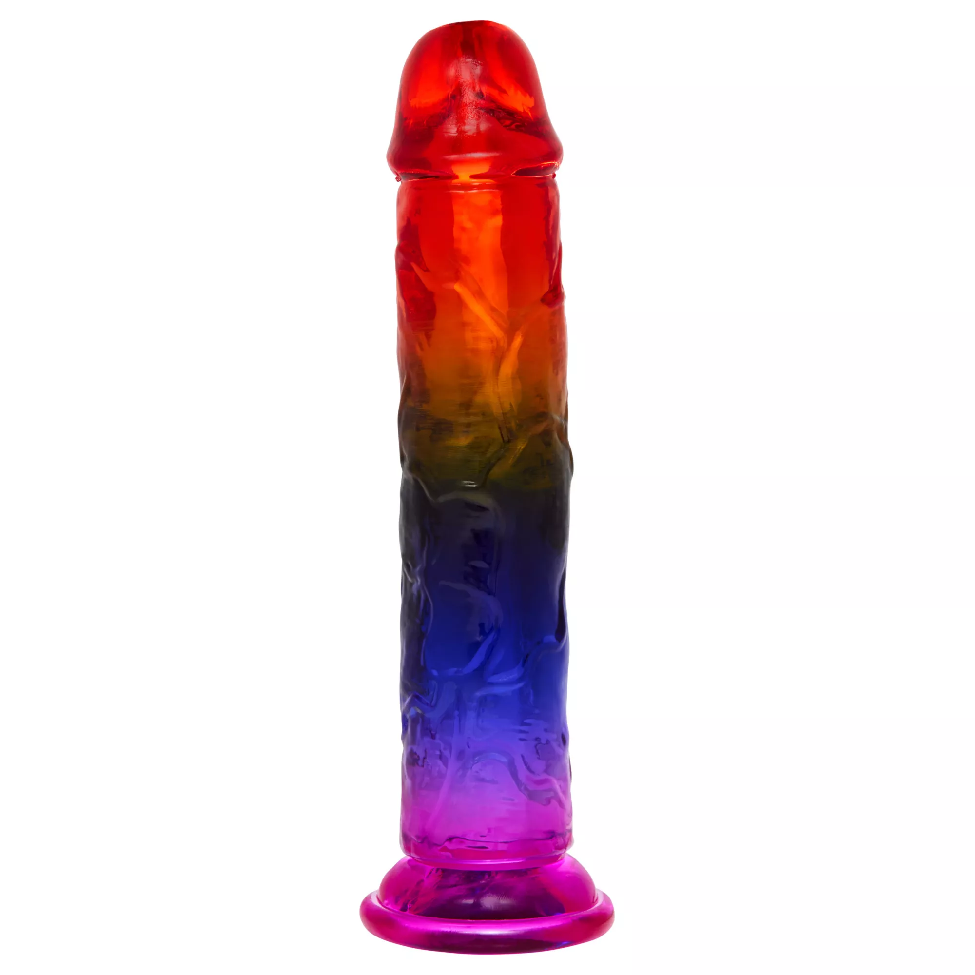 Crystal Jellies Rainbow Suction Cup Dildo - 7 Inch at Spencer's