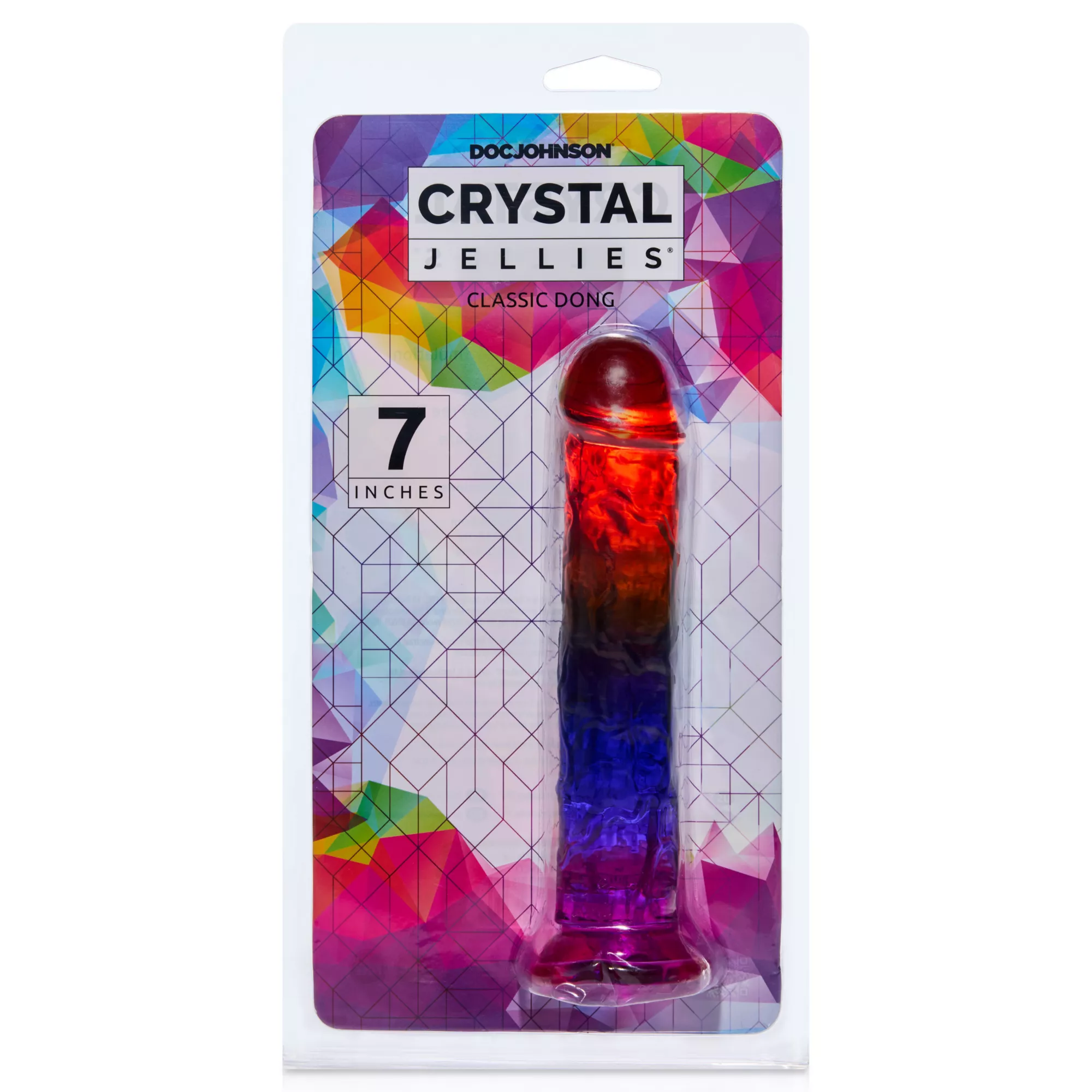 Crystal Jellies Rainbow Suction Cup Dildo - 7 Inch at Spencer's