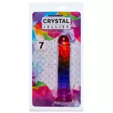 Crystal Jellies Rainbow Suction Cup Dildo - 7 Inch at Spencer's