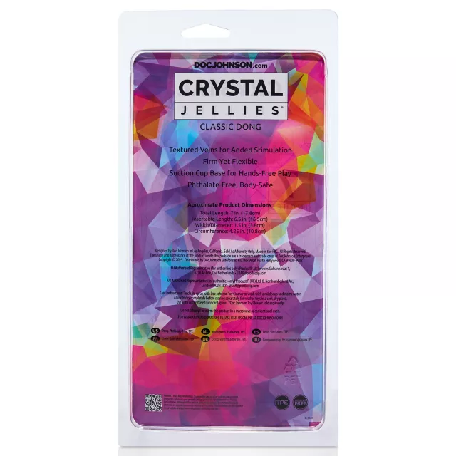 Crystal Jellies Rainbow Suction Cup Dildo - 7 Inch at Spencer's