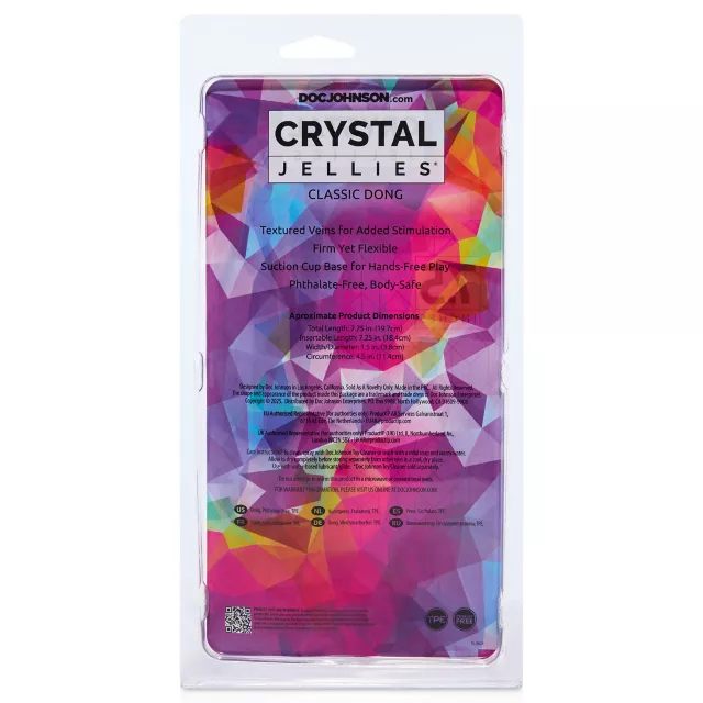 Crystal Jellies Rainbow Suction Cup Dildo - 7.5 Inch at Spencer's