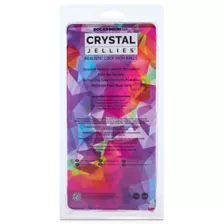 Crystal Jellies Rainbow Suction Cup Dildo with Balls at Spencer's