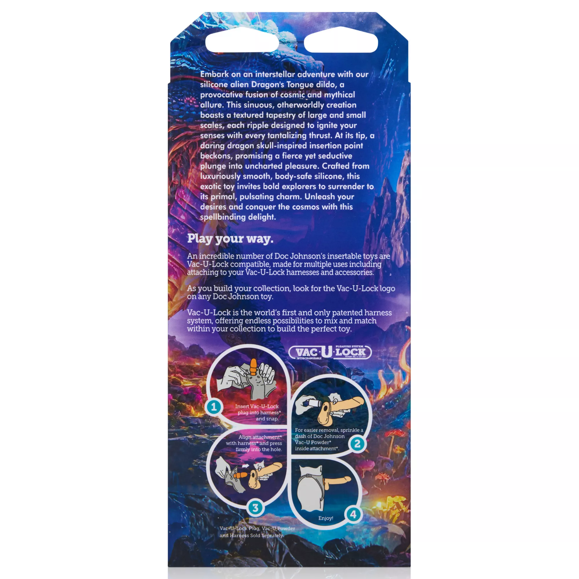 Vac-U-Lock X Fantasy Fuckers Glow-In-The-Dark Dragon’s Tongue Dildo at Spencer's