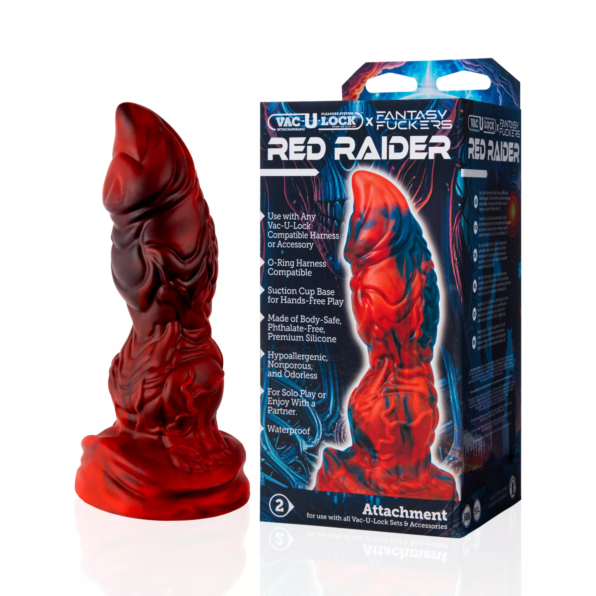 Vac-U-Lock x Fantasy Fuckers Red Raider Dildo at Spencer's