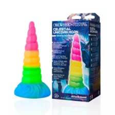 Vac-U-Lock x Fantasy Fuckers Glow-In-The-Dark Celestial Unicorn Horn Dildo at Spencer's