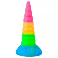 Vac-U-Lock x Fantasy Fuckers Glow-In-The-Dark Celestial Unicorn Horn Dildo at Spencer's