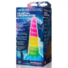 Vac-U-Lock x Fantasy Fuckers Glow-In-The-Dark Celestial Unicorn Horn Dildo at Spencer's