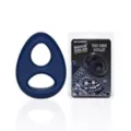 Rock Solid The Code Silicone Cock Ring with Bandana Navy Blue at Spencer's