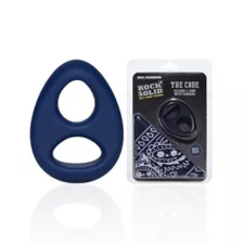 Rock Solid The Code Silicone Cock Ring with Bandana Navy Blue at Spencer's