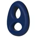 Rock Solid The Code Silicone Cock Ring with Bandana Navy Blue at Spencer's