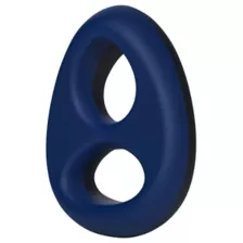 Rock Solid The Code Silicone Cock Ring with Bandana Navy Blue at Spencer's