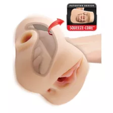 PDX Plus Double Pounder Vibrating Squeeze Stroker at Spencer's