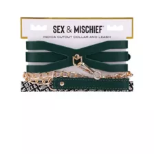 Sex & Mischief Indica Cutout Collar and Leash at Spencer's