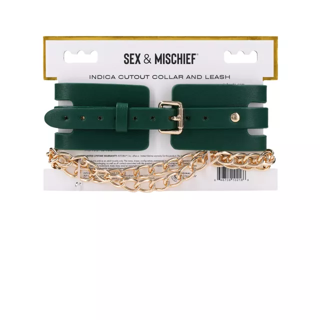 Sex & Mischief Indica Cutout Collar and Leash at Spencer's