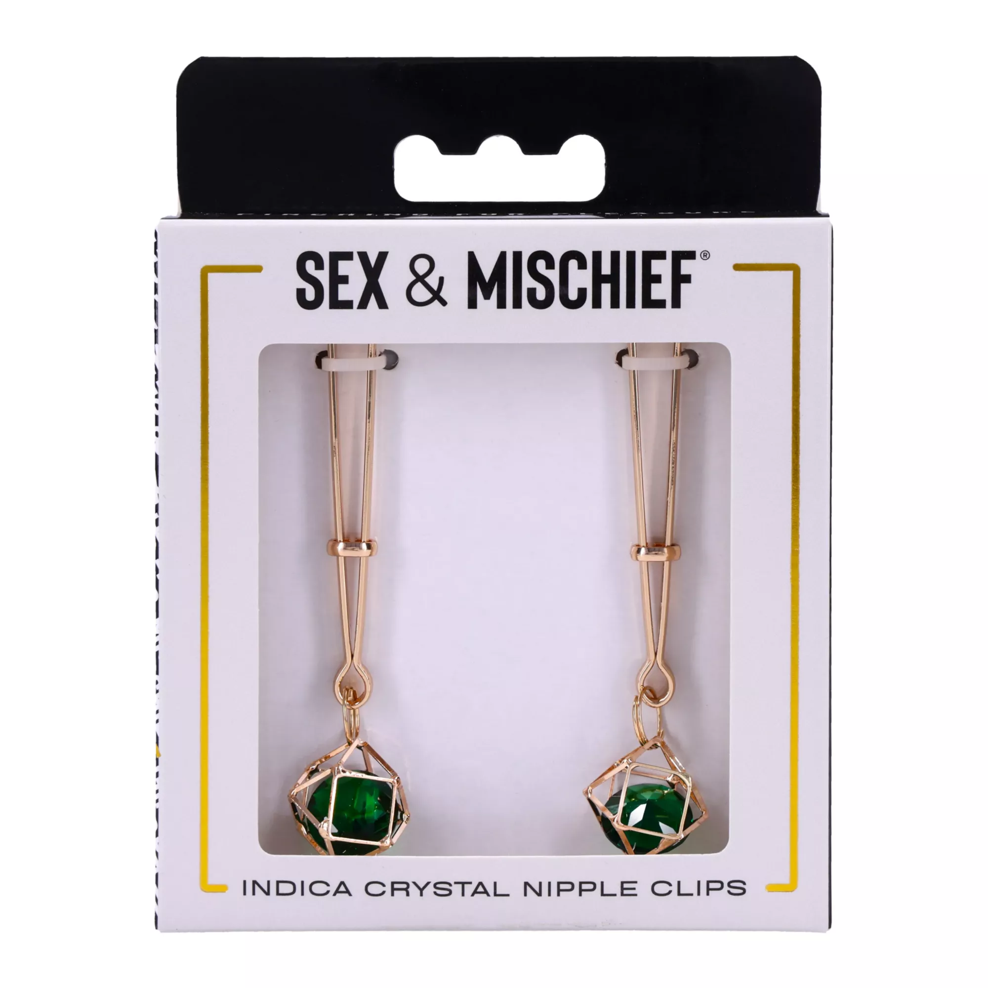 Sex & Mischief Indica Crystal Nipple Clips at Spencer's