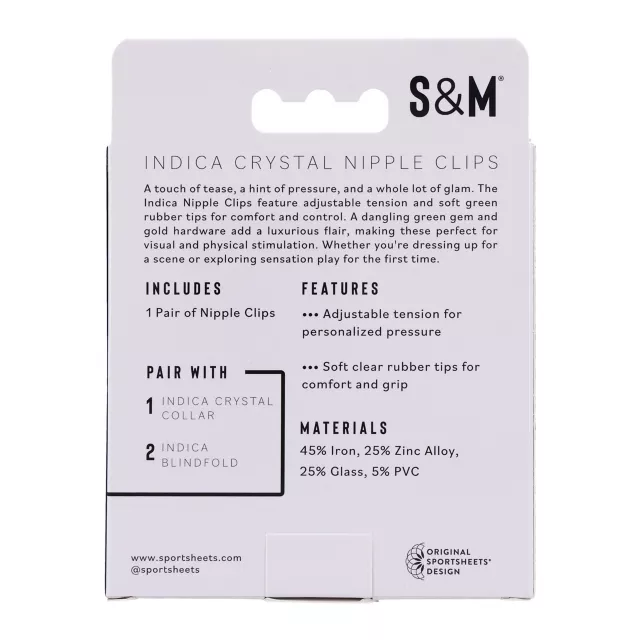 Sex & Mischief Indica Crystal Nipple Clips at Spencer's